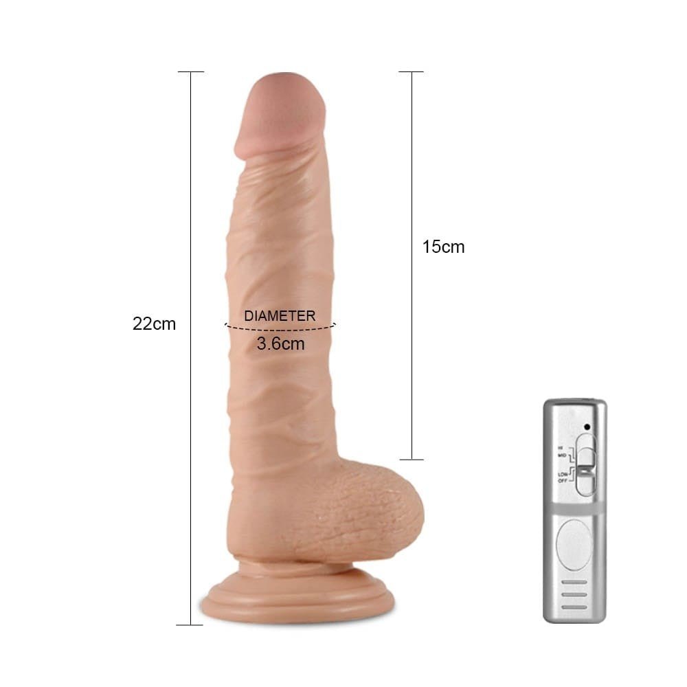 8.5" Real Extreme Vibrating Dildo - Image 3