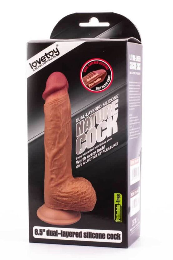 8.5 inch Dual-Layered Silicone Dildo - Image 2