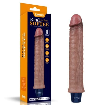 9.5'' REAL SOFTEE Rechargeable Silicone Vibrating Dildo
