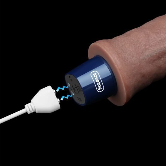 9.5" REAL SOFTEE Rechargeable Silicone Vibrating Dildo - Image 4