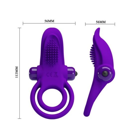 Pretty Love Vibrant Penis Ring Purple - Image 4