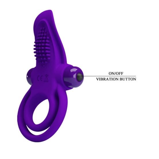 Pretty Love Vibrant Penis Ring Purple - Image 5