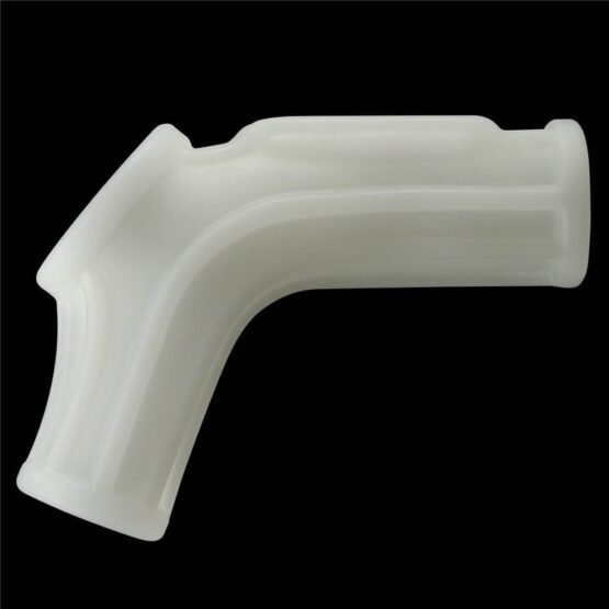 Vibrating Silk Knights Ring with Scrotum Sleeve (White) II - Image 5