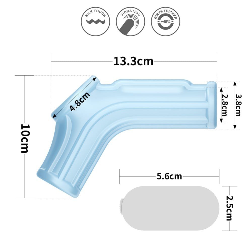 Vibrating Ridge Knights Ring with Scrotum Sleeve - Image 3