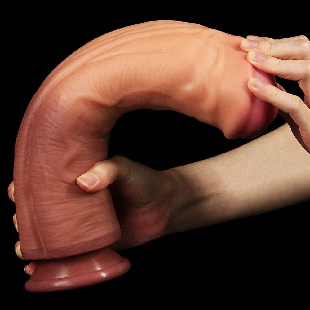 12'' Dual layered Platinum Silicone Cock - Image 6