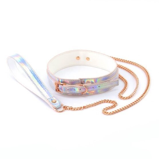 Cosmo Bondage -  Collar & Leash - Rainbow - Image 2