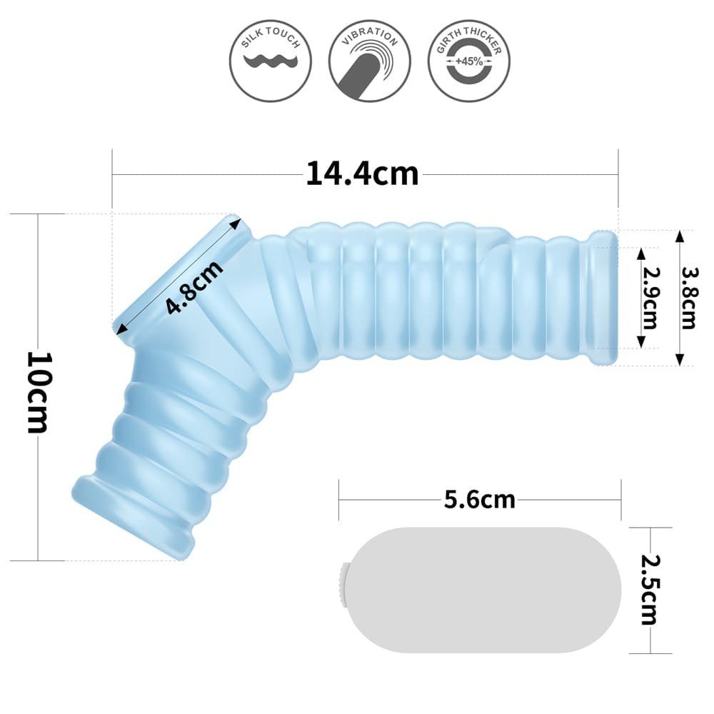 Vibrating Wave Knights Ring with Scrotum Sleeve - Image 2