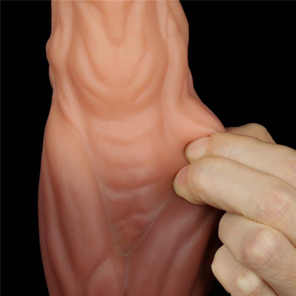 9.5'' Dual layered Liquid Silicone Nature Cock - Image 5