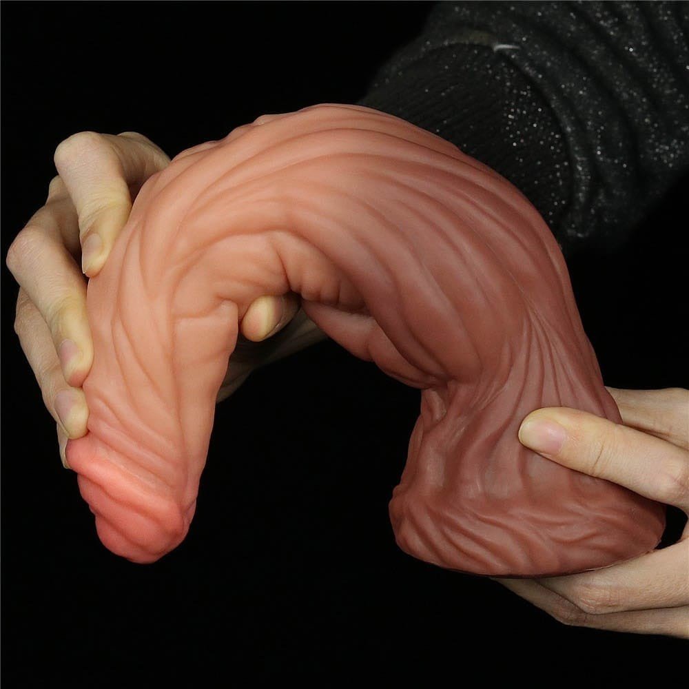 9.5'' Dual layered Liquid Silicone Nature Cock - Image 6