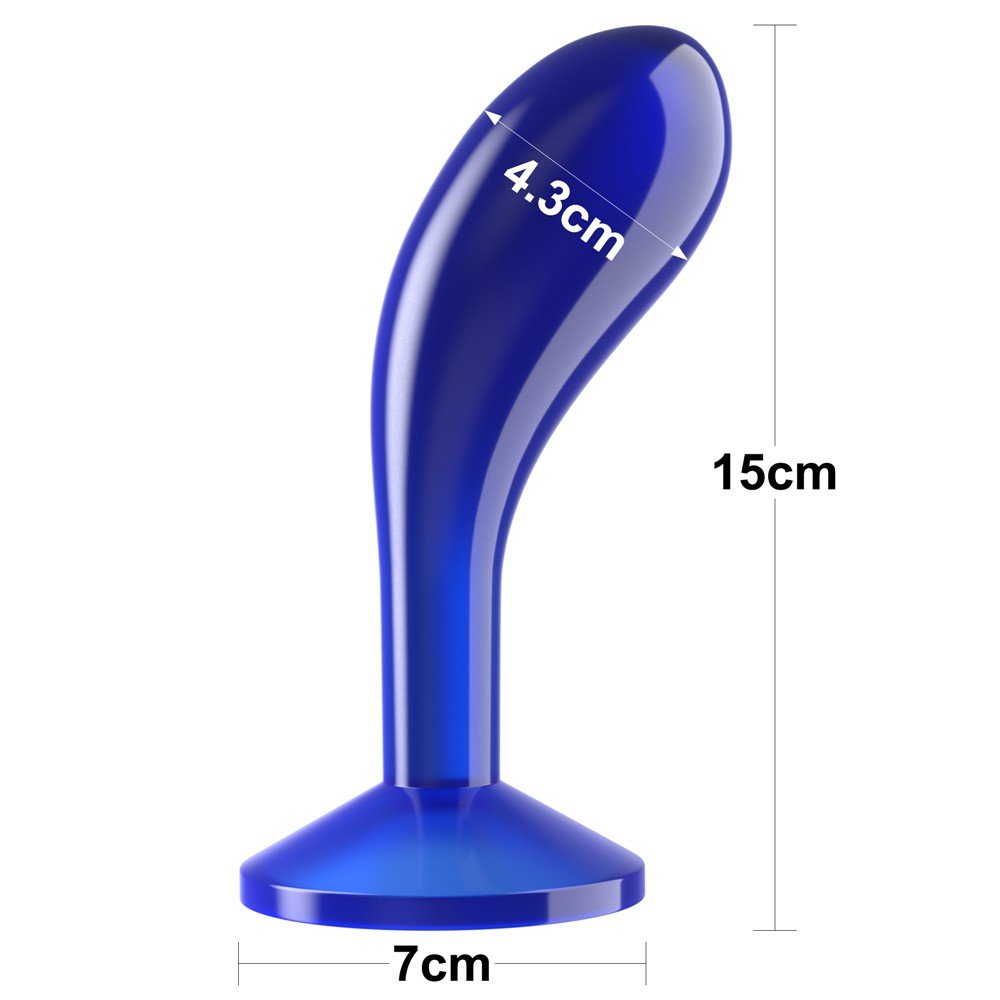 Flawless Clear Prostate Plug 6.0'' Blue - Image 7