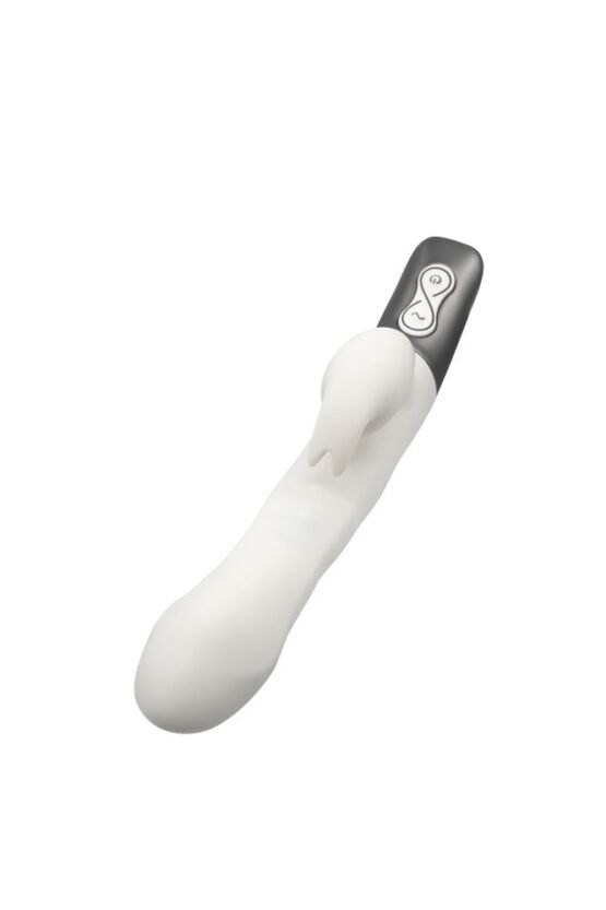 TITANZ 8.5" SILICONE RECHARGEABLE VIBRATOR IN IVORY WHITE - Image 3