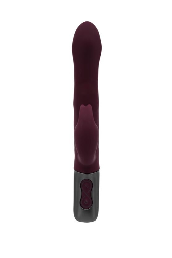 TITANZ 8.5" SILICONE RECHARGEABLE VIBRATOR IN RUBINE RED - Image 5