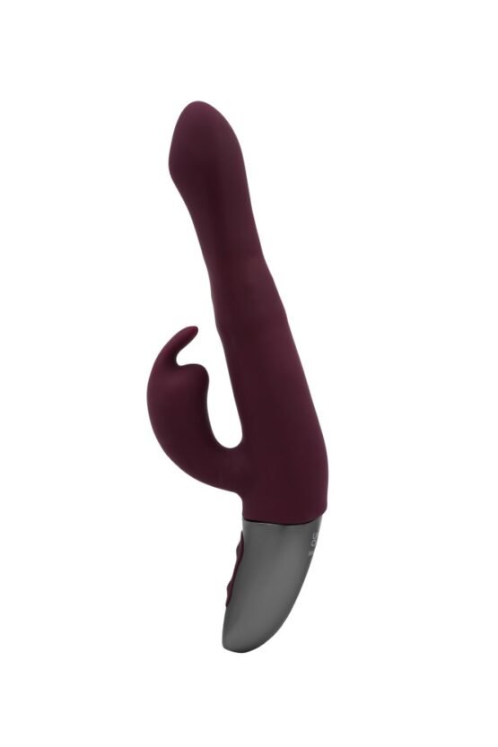 TITANZ 8.5" SILICONE RECHARGEABLE VIBRATOR IN RUBINE RED - Image 6