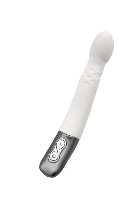 TITANZ 8" SILICONE RECHARGEABLE VIBRATOR IN IVORY WHITE - Image 2