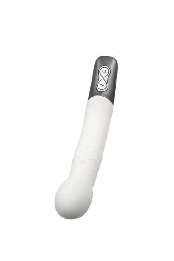 TITANZ 8" SILICONE RECHARGEABLE VIBRATOR IN IVORY WHITE - Image 3