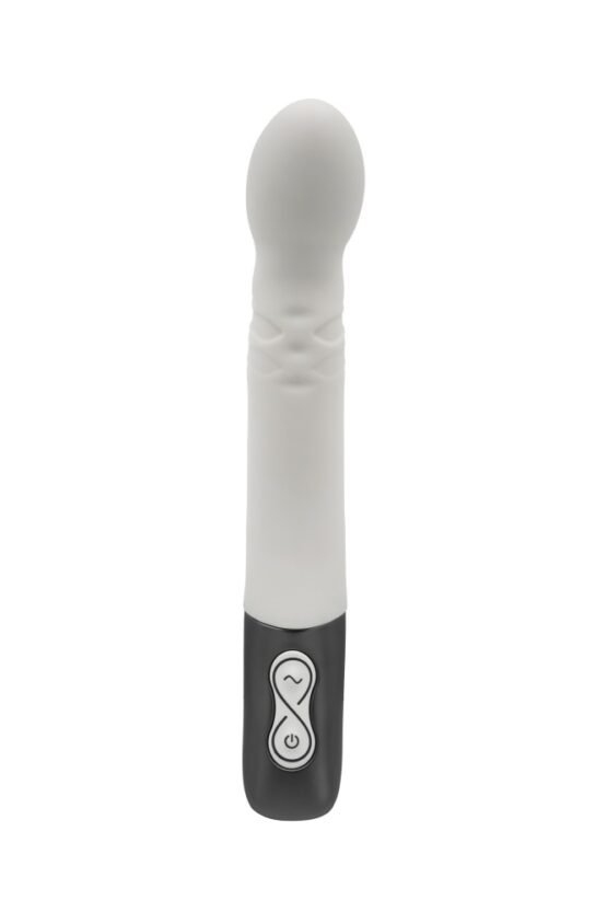 TITANZ 8" SILICONE RECHARGEABLE VIBRATOR IN IVORY WHITE - Image 5