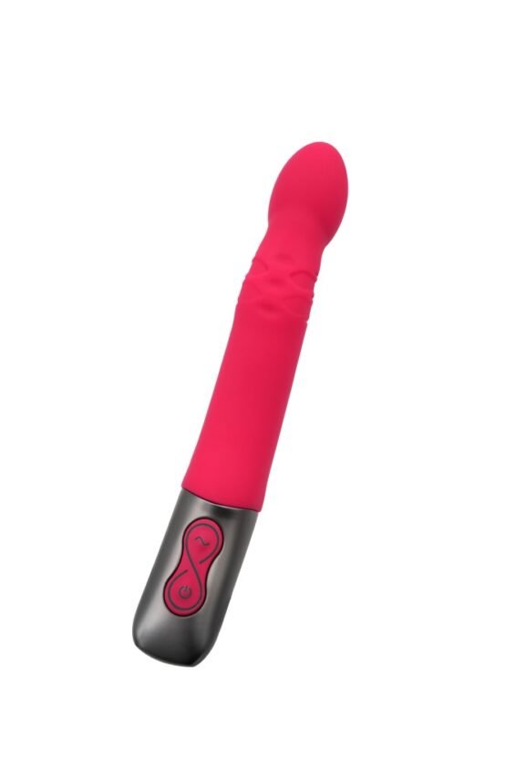 TITANZ 8" SILICONE RECHARGEABLE VIBRATOR IN PINK - Image 2