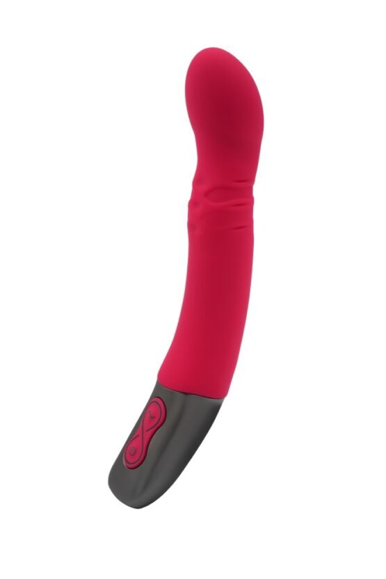 TITANZ 8" SILICONE RECHARGEABLE VIBRATOR IN PINK - Image 4