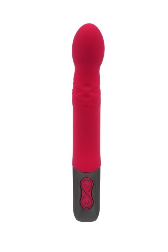 TITANZ 8" SILICONE RECHARGEABLE VIBRATOR IN PINK - Image 5