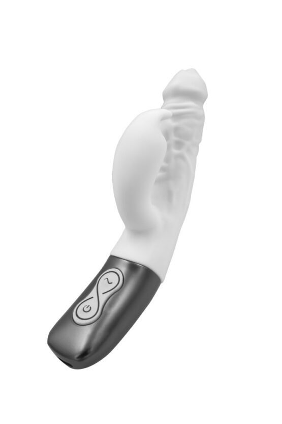 TITANZ 7" SILICONE RECHARGEABLE VIBRATOR IN IVORY WHITE - Image 2