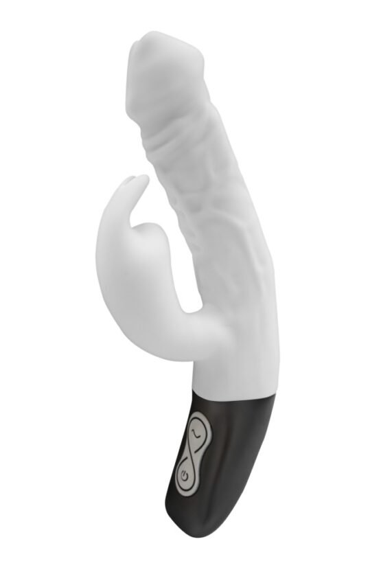 TITANZ 7" SILICONE RECHARGEABLE VIBRATOR IN IVORY WHITE - Image 4