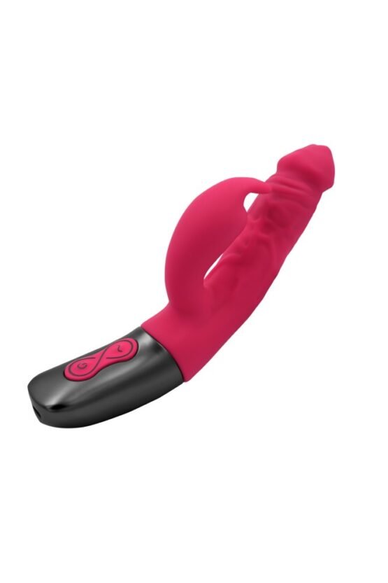 TITANZ 7" SILICONE RECHARGEABLE VIBRATOR IN PINK - Image 2