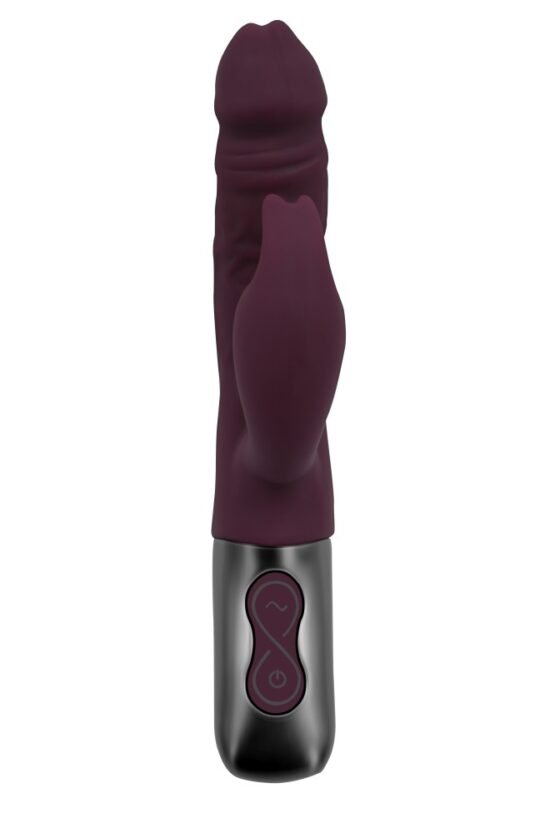 TITANZ 7" SILICONE RECHARGEABLE VIBRATOR IN RUBINE RED - Image 5