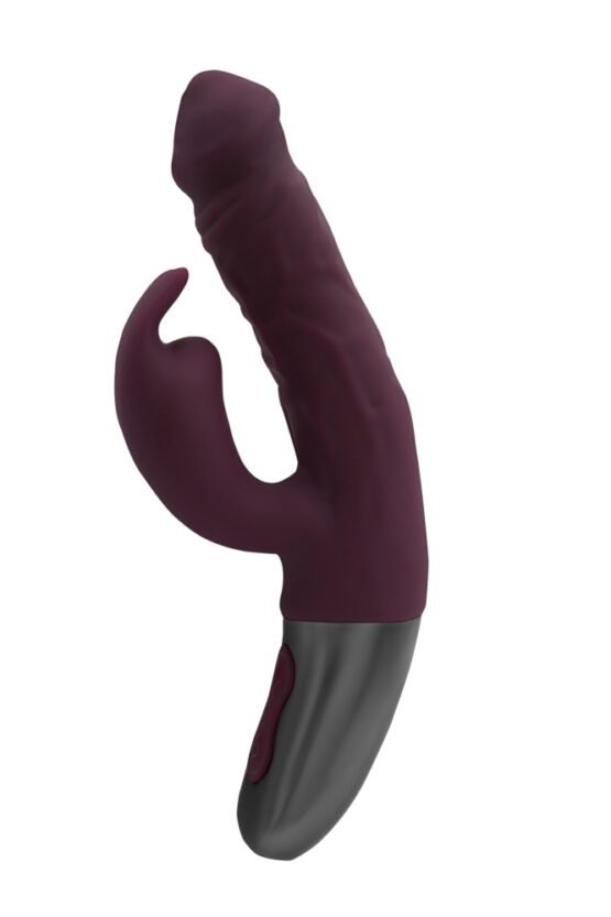 TITANZ 7" SILICONE RECHARGEABLE VIBRATOR IN RUBINE RED - Image 6