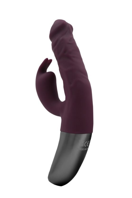 TITANZ 7" SILICONE RECHARGEABLE VIBRATOR IN RUBINE RED - Image 7
