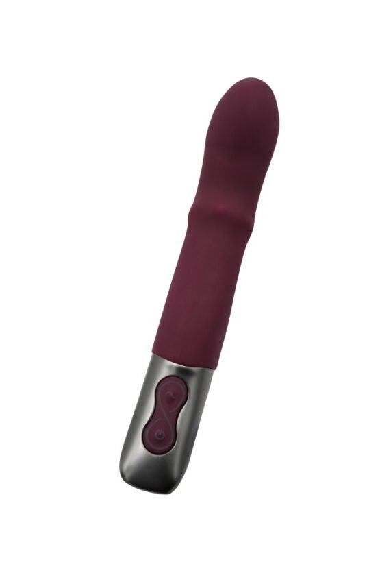 TITANZ 7" SILICONE RECHARGEABLE VIBRATOR IN RUBINE RED - Image 2