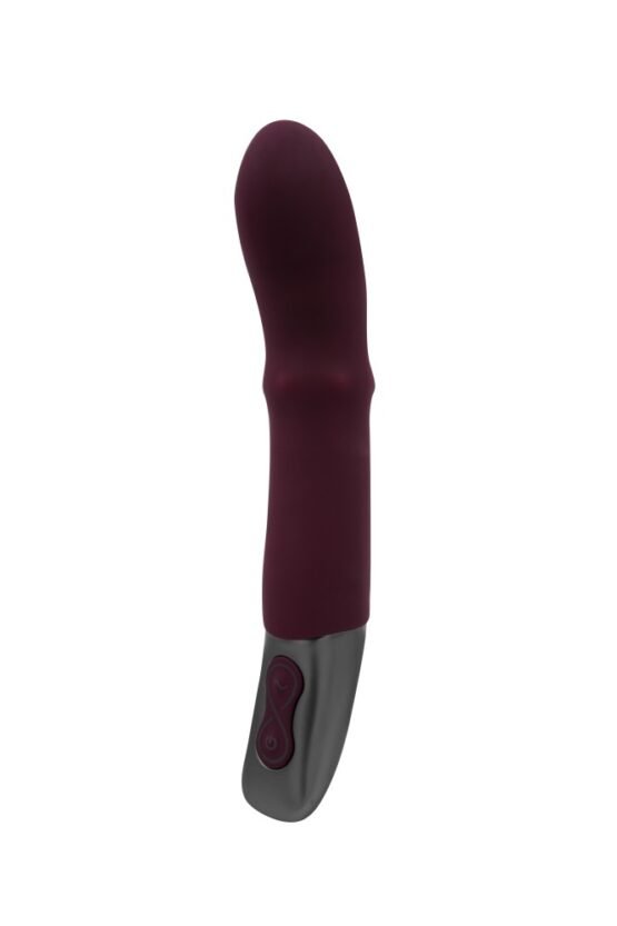 TITANZ 7" SILICONE RECHARGEABLE VIBRATOR IN RUBINE RED - Image 4