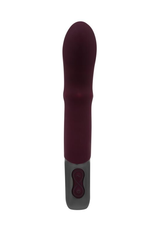 TITANZ 7" SILICONE RECHARGEABLE VIBRATOR IN RUBINE RED - Image 5
