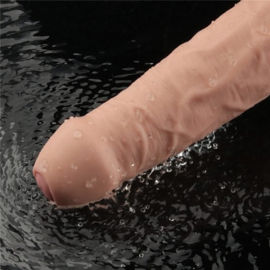 9" REAL SOFTEE Rechargeable Vibrating Dildo(Flesh) - Image 2
