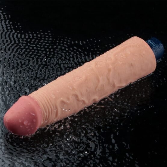 9.5" REAL SOFTEE Rechargeable Vibrating Dildo(Flesh) - Image 2