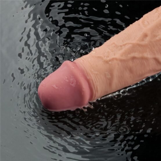 10" REAL SOFTEE Rechargeable Vibrating Dildo(Flesh) - Image 2