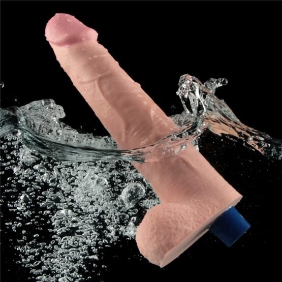 10.5" REAL SOFTEE Rechargeable Vibrating Dildo(Flesh) - Image 4