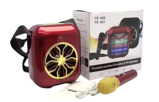 Ασύρματο ηχείο Bluetooth με μικρόφωνο Karaoke - YS-A20 - 887103 - Red - Image 3