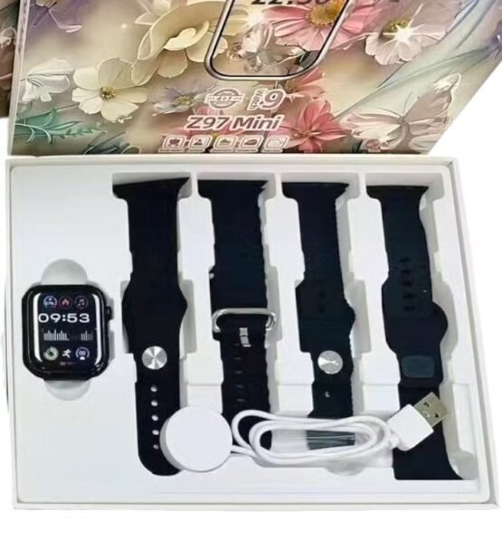 Σετ Smartwatch με 4 λουράκια - Z97 Mini - 064748 - Black - Image 2