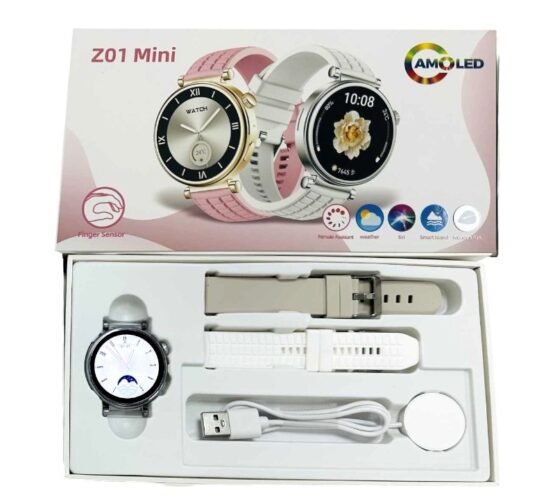 Σετ Smartwatch με 2 λουράκια - Z01 Mini - 064953 - White - Image 3