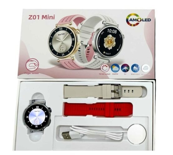 Σετ Smartwatch με 2 λουράκια - Z01 Mini - 064953 - Red - Image 3