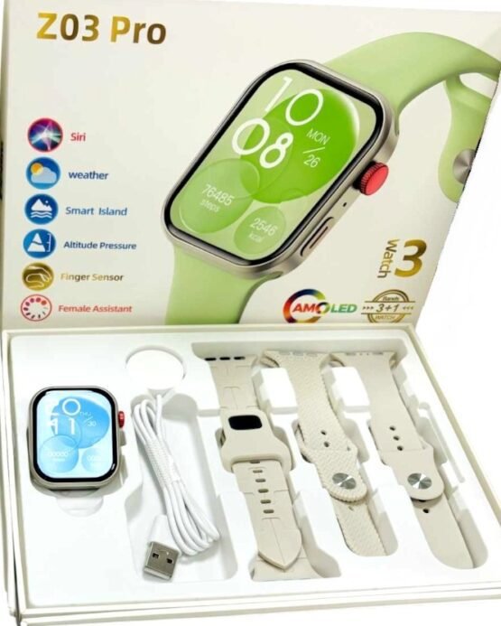 Σετ Smartwatch με 3 λουράκια - Z03 Pro - 065042 - Grey - Image 2