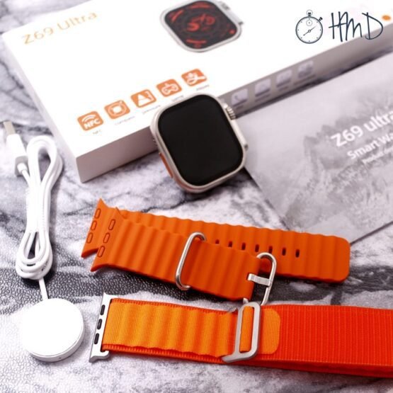 Σετ Smartwatch με 2 λουράκια - Z69 Ultra - 687996 - Orange - Image 2