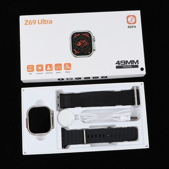 Σετ Smartwatch με 2 λουράκια - Z69 Ultra - 687996 - Black - Image 2