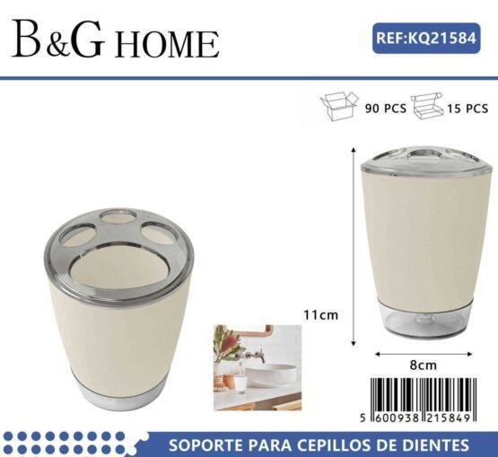 Θήκη οδοντόβουρτσας πλαστική - Beige - 21584 - Image 2