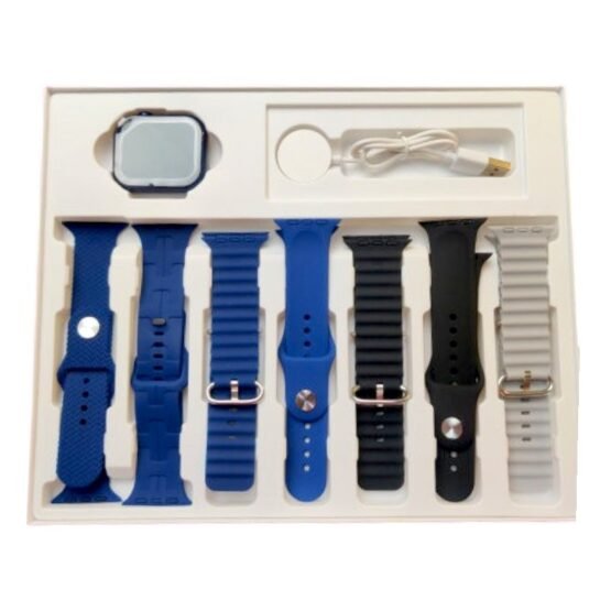 Σετ Smartwatch με 7 λουράκια - S9 Pro Max  - 812303 - Blue - Image 2