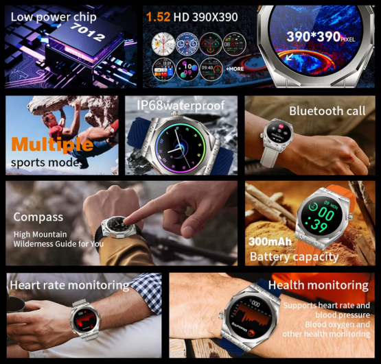 Σετ Smartwatch με 3 λουράκια - Z83 MAX - 880518 - Grey - Image 3