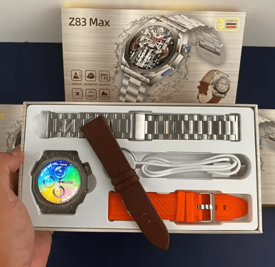 Σετ Smartwatch με 3 λουράκια - Z83 MAX - 880518 - Orange - Image 5
