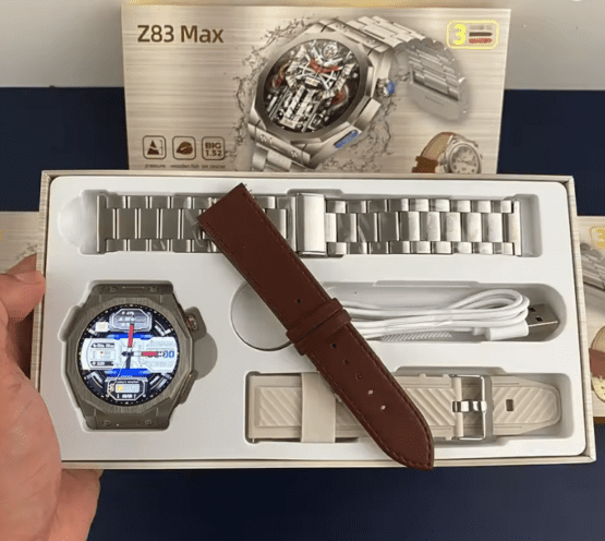 Σετ Smartwatch με 3 λουράκια - Z83 MAX - 880518 - Grey - Image 5