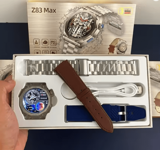 Σετ Smartwatch με 3 λουράκια - Z83 MAX - 880518 - Blue - Image 5