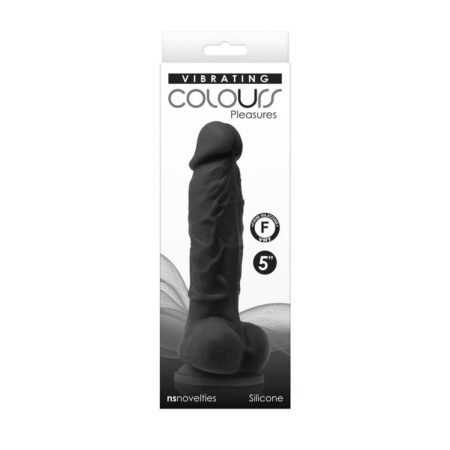 Colours - Pleasures - Vibrating - 5" Dildo - Black
